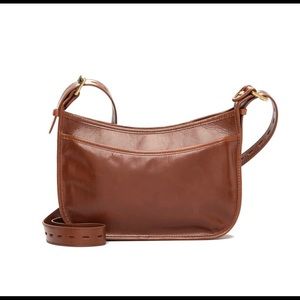 HOBO chase leather crossbody in cafe